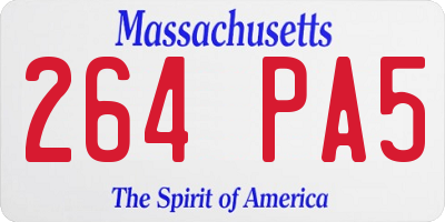 MA license plate 264PA5