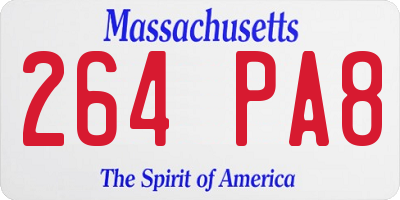 MA license plate 264PA8