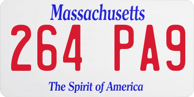 MA license plate 264PA9
