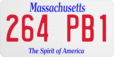 MA license plate 264PB1