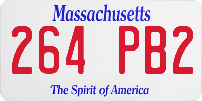 MA license plate 264PB2