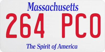 MA license plate 264PC0