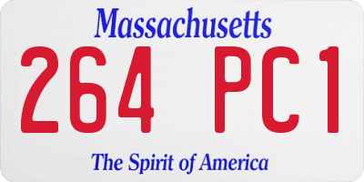 MA license plate 264PC1