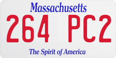 MA license plate 264PC2