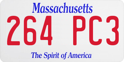 MA license plate 264PC3
