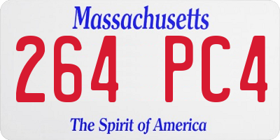 MA license plate 264PC4