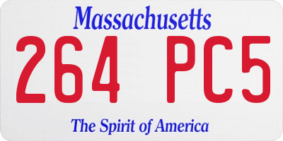 MA license plate 264PC5