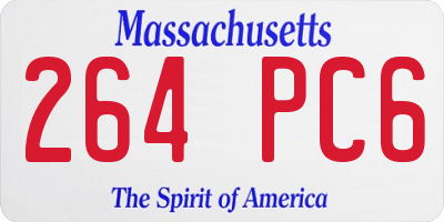 MA license plate 264PC6