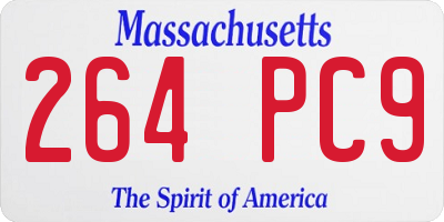 MA license plate 264PC9