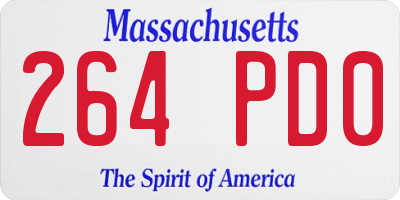 MA license plate 264PD0