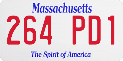 MA license plate 264PD1