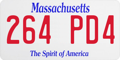 MA license plate 264PD4
