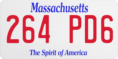 MA license plate 264PD6