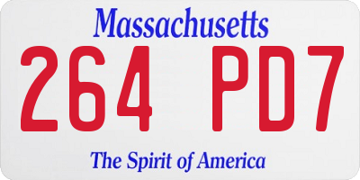 MA license plate 264PD7