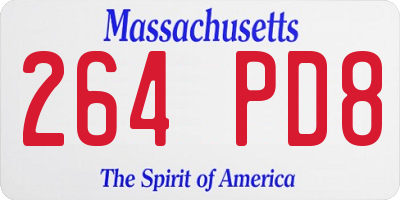 MA license plate 264PD8