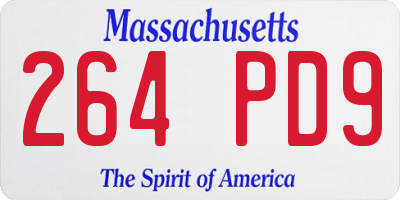 MA license plate 264PD9