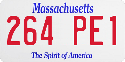 MA license plate 264PE1