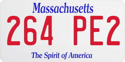 MA license plate 264PE2
