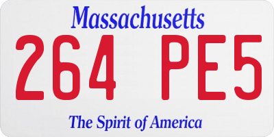 MA license plate 264PE5