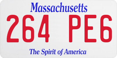 MA license plate 264PE6
