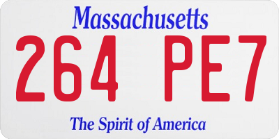MA license plate 264PE7