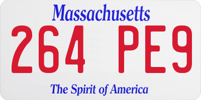 MA license plate 264PE9