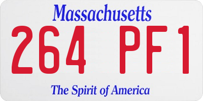MA license plate 264PF1
