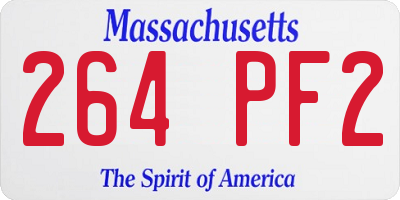 MA license plate 264PF2