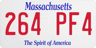 MA license plate 264PF4