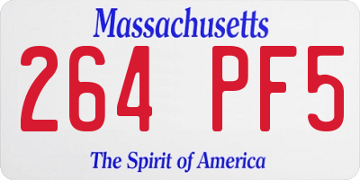 MA license plate 264PF5