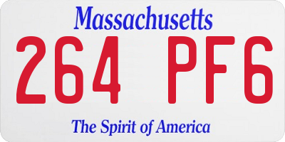 MA license plate 264PF6