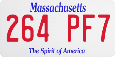 MA license plate 264PF7