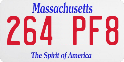 MA license plate 264PF8