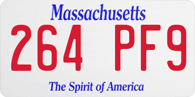 MA license plate 264PF9