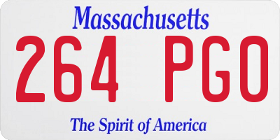 MA license plate 264PG0