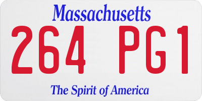 MA license plate 264PG1