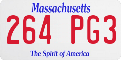 MA license plate 264PG3