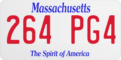 MA license plate 264PG4