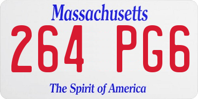 MA license plate 264PG6