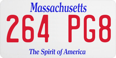 MA license plate 264PG8