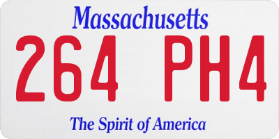 MA license plate 264PH4