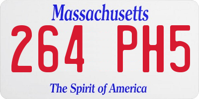 MA license plate 264PH5