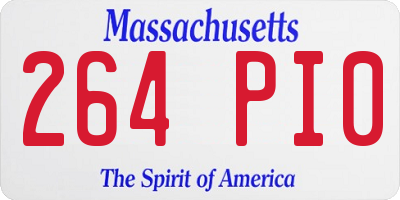 MA license plate 264PI0