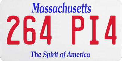 MA license plate 264PI4