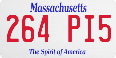 MA license plate 264PI5