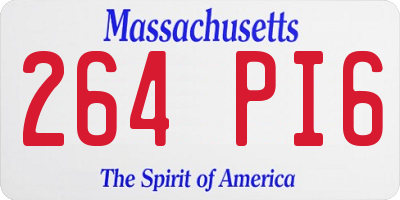 MA license plate 264PI6
