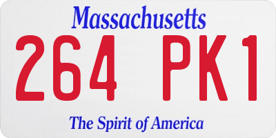 MA license plate 264PK1