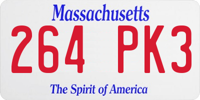 MA license plate 264PK3
