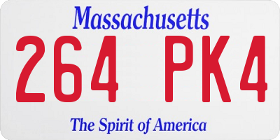MA license plate 264PK4