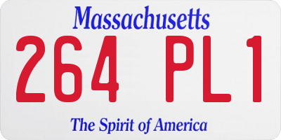 MA license plate 264PL1